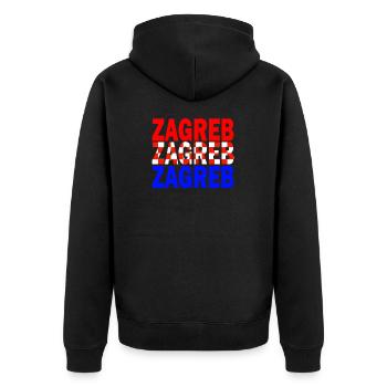 Zagreb - Veste à capuche bio Premium Unisexe - noir - Dos - Nico (187cm)