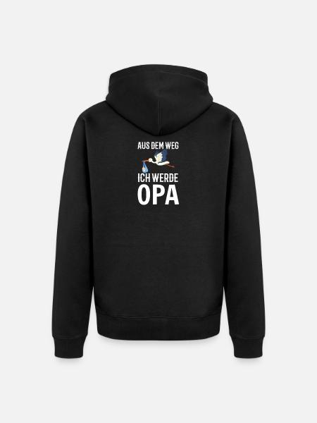 Opa - Unisex Premium Bio Zip Hoodie - Schwarz