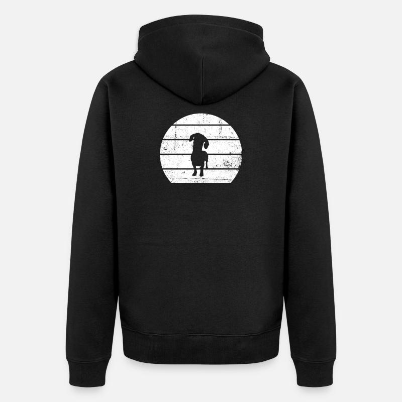 Teckel Chien de toit Teckel - Veste à capuche bio Premium Unisexe - noir