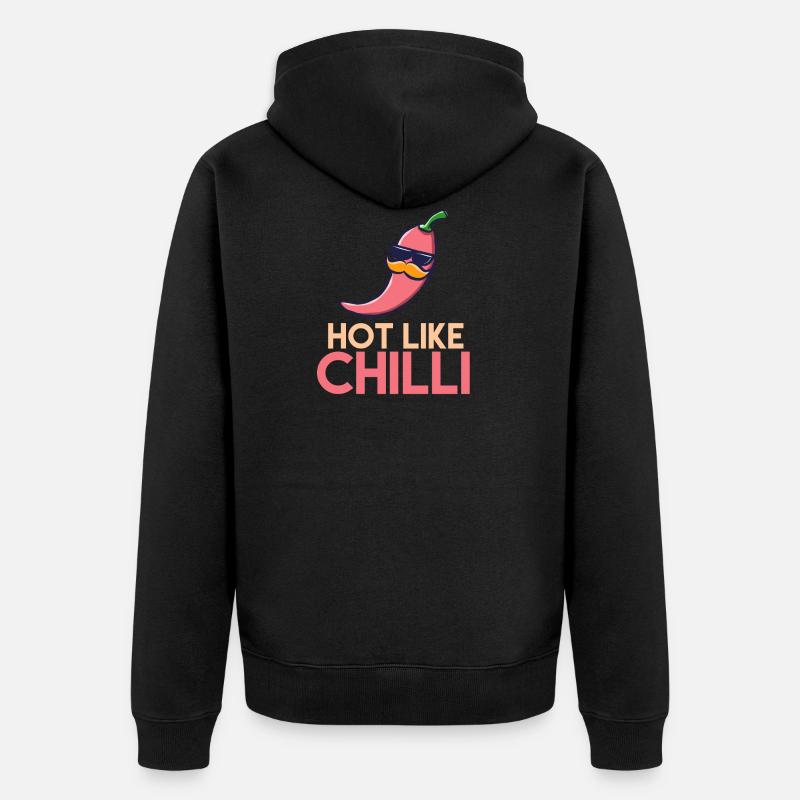 Hot like Chilli - Unisex Premium Bio Zip Hoodie - Schwarz