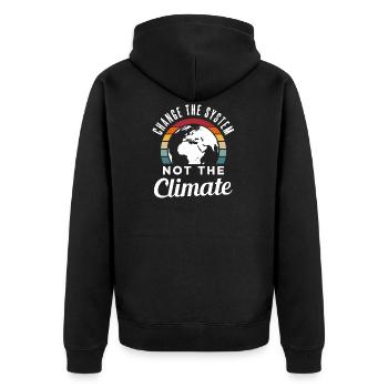Protection de l'environnement cadeau de protection du climat - Veste à capuche bio Premium Unisexe - noir - Dos - Nico (187cm)
