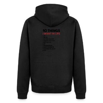 Je veux des chats - Veste à capuche bio Premium Unisexe - noir - Dos - Nico (187cm)