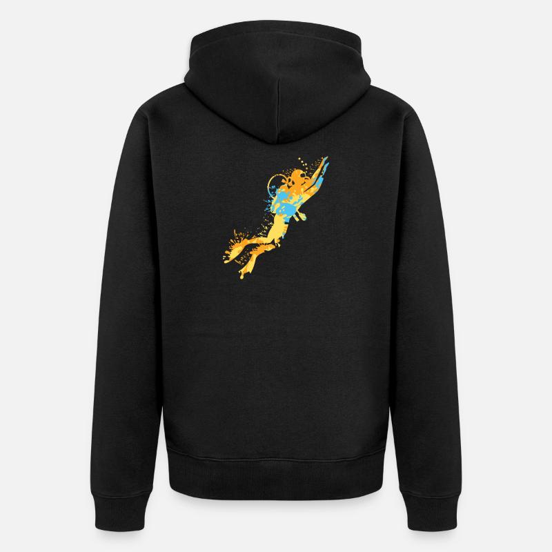 Plongeur Dive Splash - Veste à capuche bio Premium Unisexe - noir