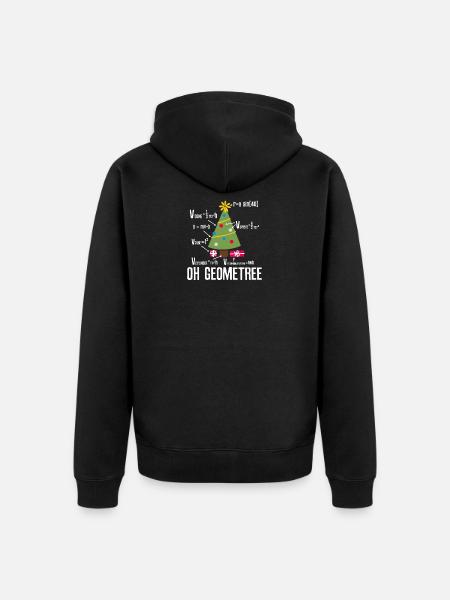 Noël Math GeomeTree - Veste à capuche bio Premium Unisexe - noir