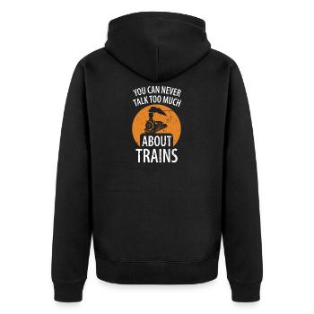Train chemin de fer cheminots trains conducteur de locomotive - Veste à capuche bio Premium Unisexe - noir - Dos - Nico (187cm)