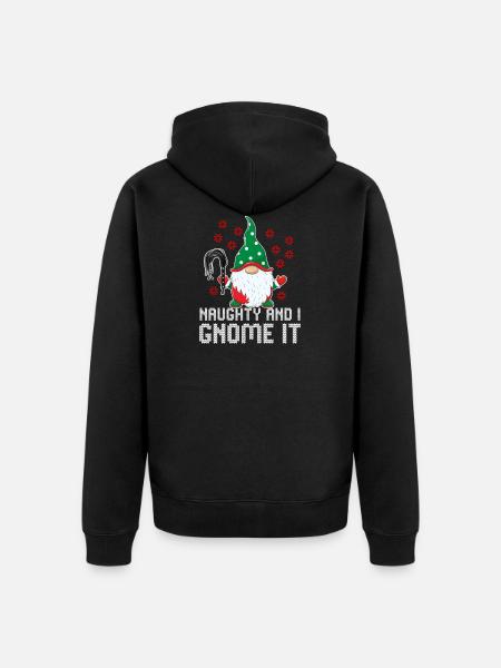Pull de Noël laid drôle - Veste à capuche bio Premium Unisexe - noir