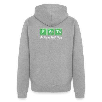 Farts The Not So Noble Gases Funny Chemistry - Veste à capuche bio Premium Unisexe - gris chiné - Dos - Nico (187cm)