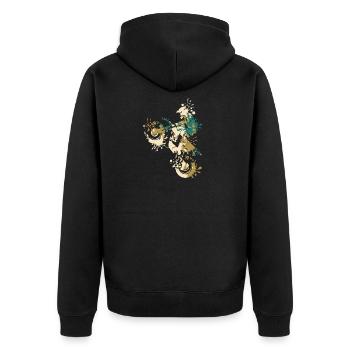 Éclaboussure de motocross - Veste à capuche bio Premium Unisexe - noir - Dos - Nico (187cm)