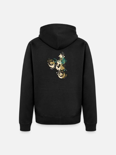 Motocross splash - Unisex Premium Organic Zip Hoodie - black