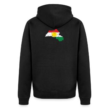 Son Biji Kurdistan - Don kurde avec le Kurdistan - Veste à capuche bio Premium Unisexe - noir - Dos - Nico (187cm)