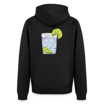 VERRE GIN - Veste à capuche bio Premium Unisexe - noir - Dos - Nico (187cm)