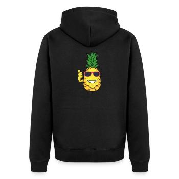 Ananas - Veste à capuche bio Premium Unisexe - noir - Dos - Nico (187cm)