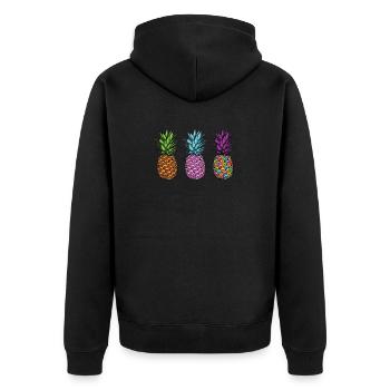 Ananas - Veste à capuche bio Premium Unisexe - noir - Dos - Nico (187cm)
