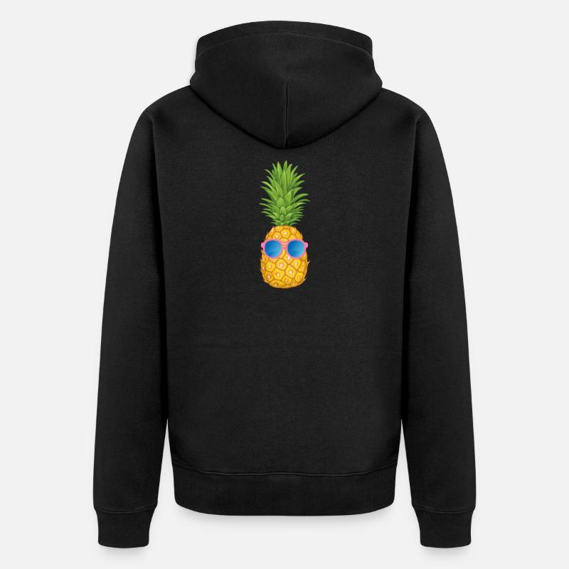 Ananas - Veste à capuche bio Premium Unisexe - noir