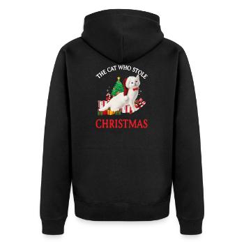 Ugly Christmas Xmas masque visage Noël - Veste à capuche bio Premium Unisexe - noir - Dos - Nico (187cm)