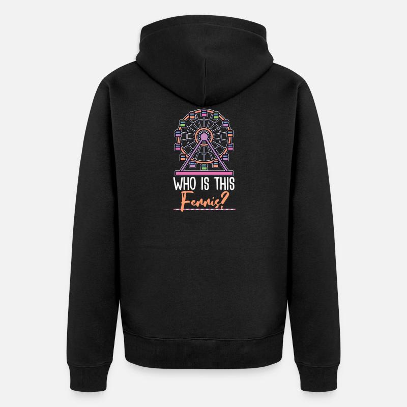 Riesenrad Geschenkidee - Unisex Premium Bio Zip Hoodie - Schwarz