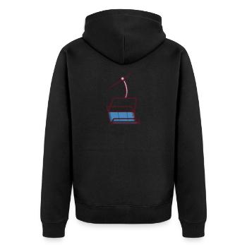 Ski Lift - Unisex Premium Organic Zip Hoodie - black - Back - Nico (187cm)