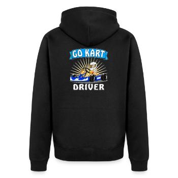 GO KART DRIVER - Unisex Premium Organic Zip Hoodie - black - Back - Nico (187cm)