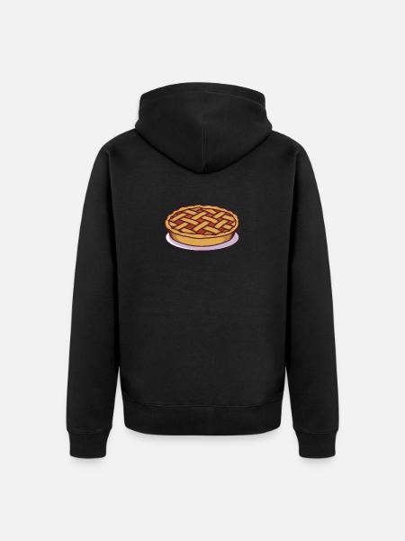 Thanksgiving Pie - Unisex Premium Organic Zip Hoodie - black