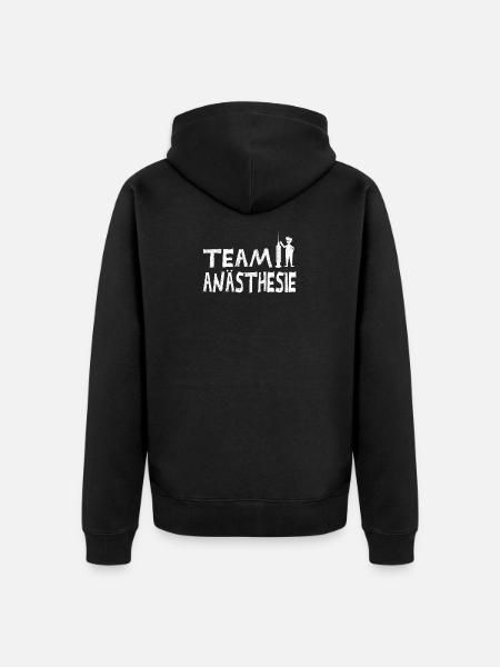 Team Anästhesie - Unisex Premium Bio Zip Hoodie - Schwarz