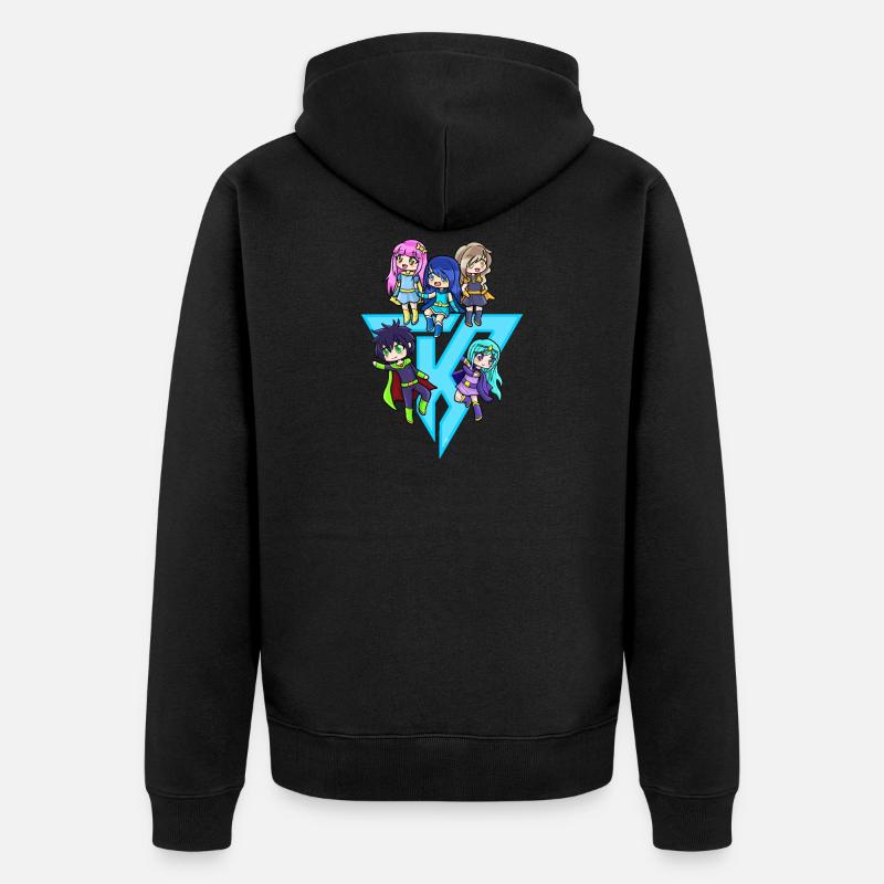 Hero Krew Bleu K - Veste à capuche bio Premium Unisexe - noir