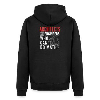 Architecte Architecture Math - Veste à capuche bio Premium Unisexe - noir - Dos - Nico (187cm)