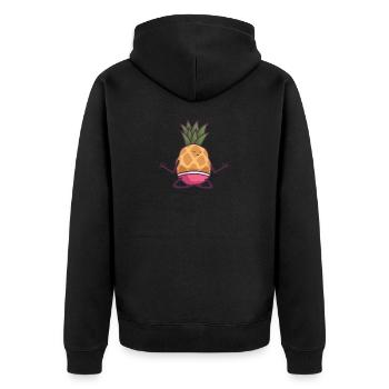 Méditation - Veste à capuche bio Premium Unisexe - noir - Dos - Nico (187cm)