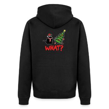 Chat de Noël What Arbre de Noël Chatons - Veste à capuche bio Premium Unisexe - noir - Dos - Nico (187cm)