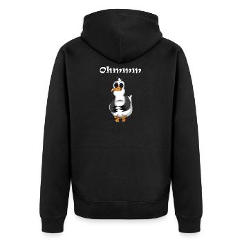 CADEAUX YOGA MÉDITATION OHMMM SEAGULL - Veste à capuche bio Premium Unisexe - noir - Dos - Nico (187cm)