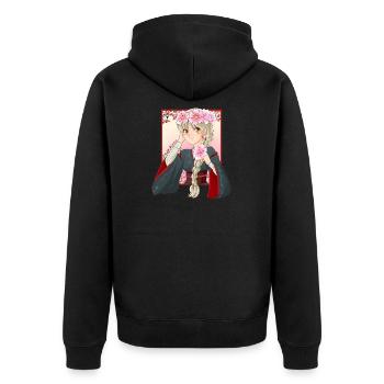 Esthétique Japonaise Anime Girl I Otaku I Manga Kawa - Veste à capuche bio Premium Unisexe - noir - Dos - Nico (187cm)
