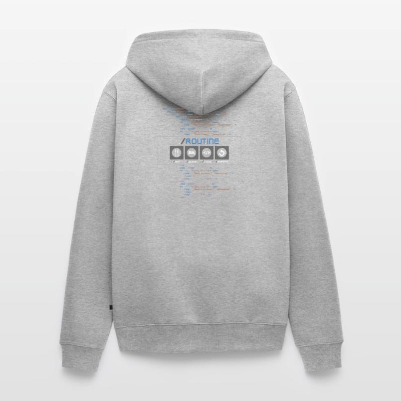 Eat, Sleep, Code, Repeat, A Developer Routine Unisex Premium Organic Zip Hoodie