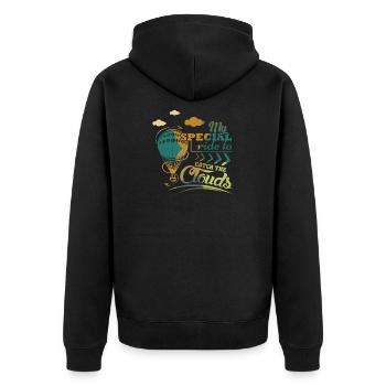 Ballon à air chaud disant - Veste à capuche bio Premium Unisexe - noir - Dos - Nico (187cm)