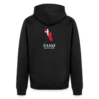 Île de Fano - Souvenir de vacances au Danemark - Veste à capuche bio Premium Unisexe - noir - Dos - Nico (187cm)