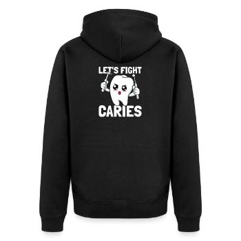 Dental Assistant Caries Dentistry Dentist Student - Unisex Premium Organic Zip Hoodie - black - Back - Nico (187cm)