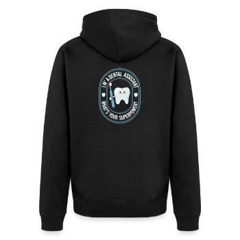 Dental Assistant Dentistry Dentist Student - Unisex Premium Organic Zip Hoodie - black - Back - Nico (187cm)