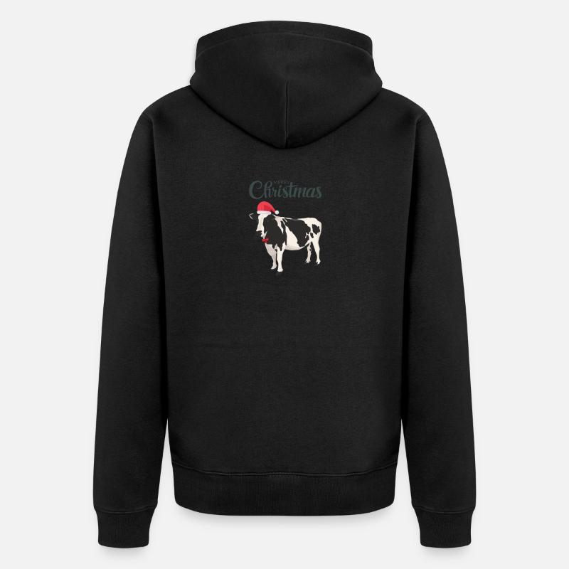 Vache de Noël - Veste à capuche bio Premium Unisexe - noir
