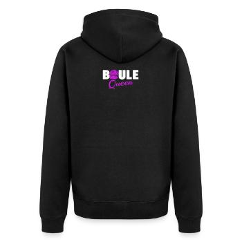 Boules Boccia Bocce Boules de pétanque - Veste à capuche bio Premium Unisexe - noir - Dos - Nico (187cm)