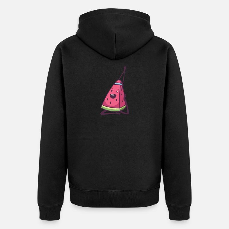 Étirement de la pastèque - Veste à capuche bio Premium Unisexe - noir