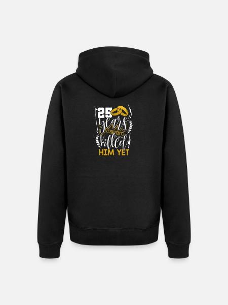 25 ° anniversario 25 anni e io non ho ucciso - Felpa con cappuccio ecologica premium unisex - nero