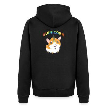 Cochon d'Inde Licorne rongeur mignon Guinicorn - Veste à capuche bio Premium Unisexe - noir - Dos - Nico (187cm)