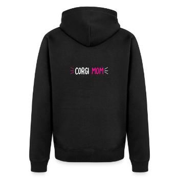 CORGI MOM,Gift for Mother, Gift for Women, Mom Chr - Unisex Premium Organic Zip Hoodie - black - Back - Nico (187cm)