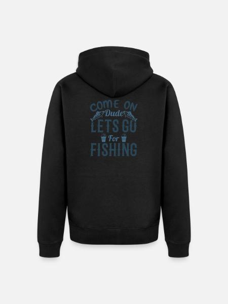 Fishermen fish fresh fish - Unisex Premium Organic Zip Hoodie - black