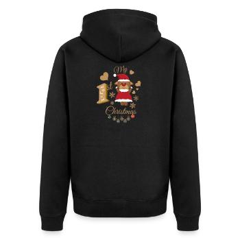 Le premier Noël de bébé - Veste à capuche bio Premium Unisexe - noir - Dos - Nico (187cm)