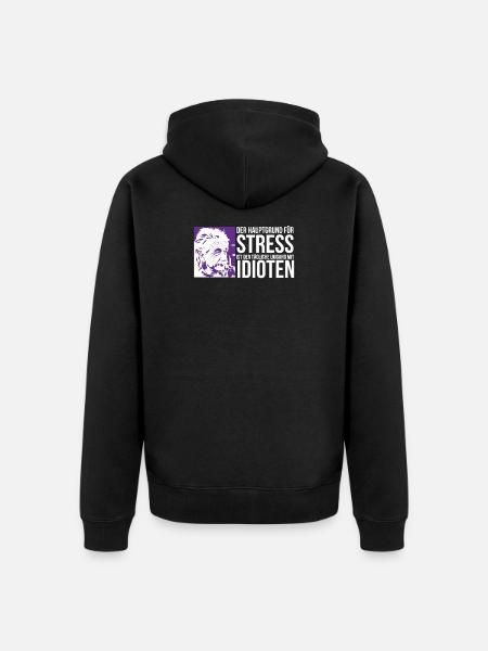 Lustig - Unisex Premium Bio Zip Hoodie - Schwarz