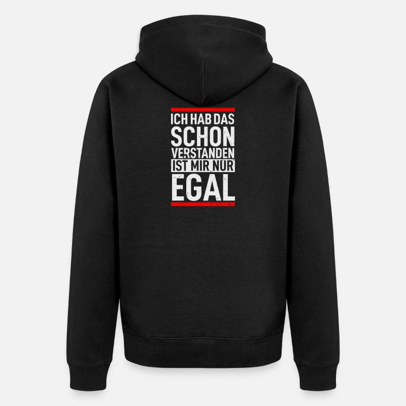Lustig - Unisex Premium Bio Zip Hoodie - Schwarz