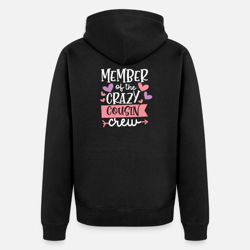 Idée cadeau cousin fou - Veste à capuche bio Premium Unisexe - noir