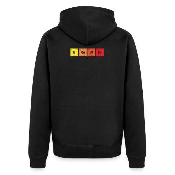 Periodic Brewer Nerd Beer Brewing Gift for - Unisex Premium Bio Zip Hoodie - Schwarz - Hinten - Nico (187cm)