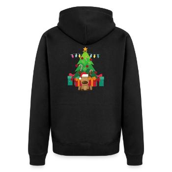 Arbre de Noël- Rennes-Noël T-shirt T-shirt - Veste à capuche bio Premium Unisexe - noir - Dos - Nico (187cm)