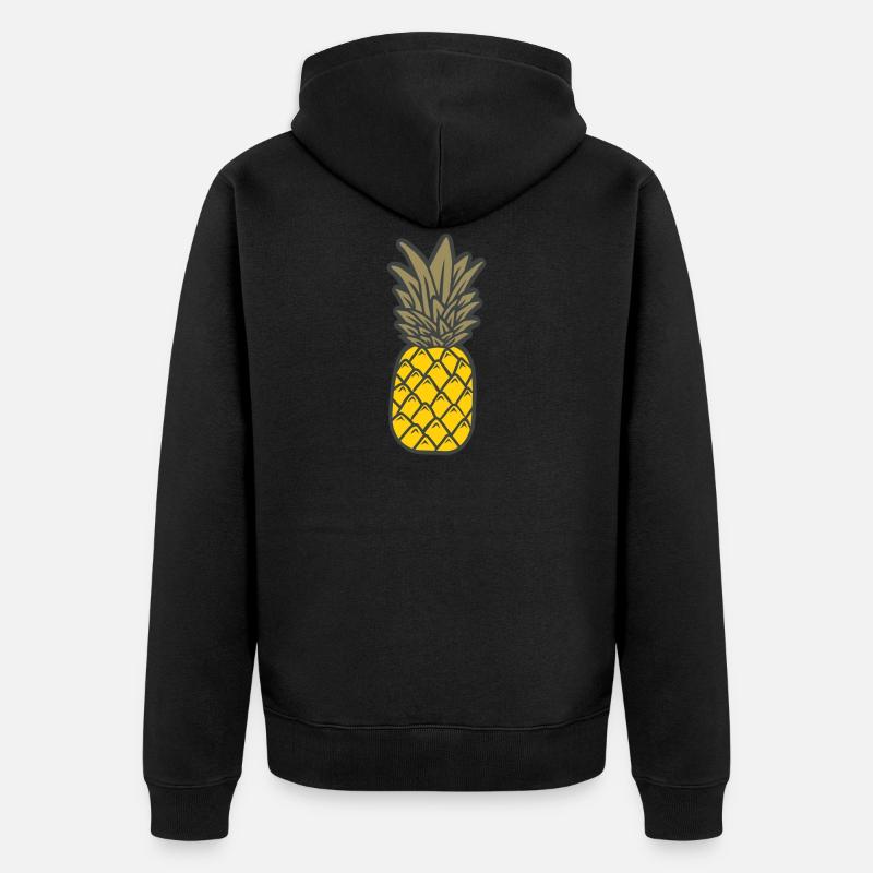 ananas - Veste à capuche bio Premium Unisexe - noir