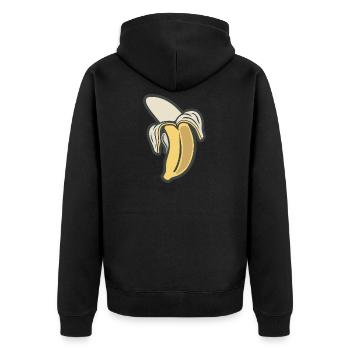 banane - Veste à capuche bio Premium Unisexe - noir - Dos - Nico (187cm)